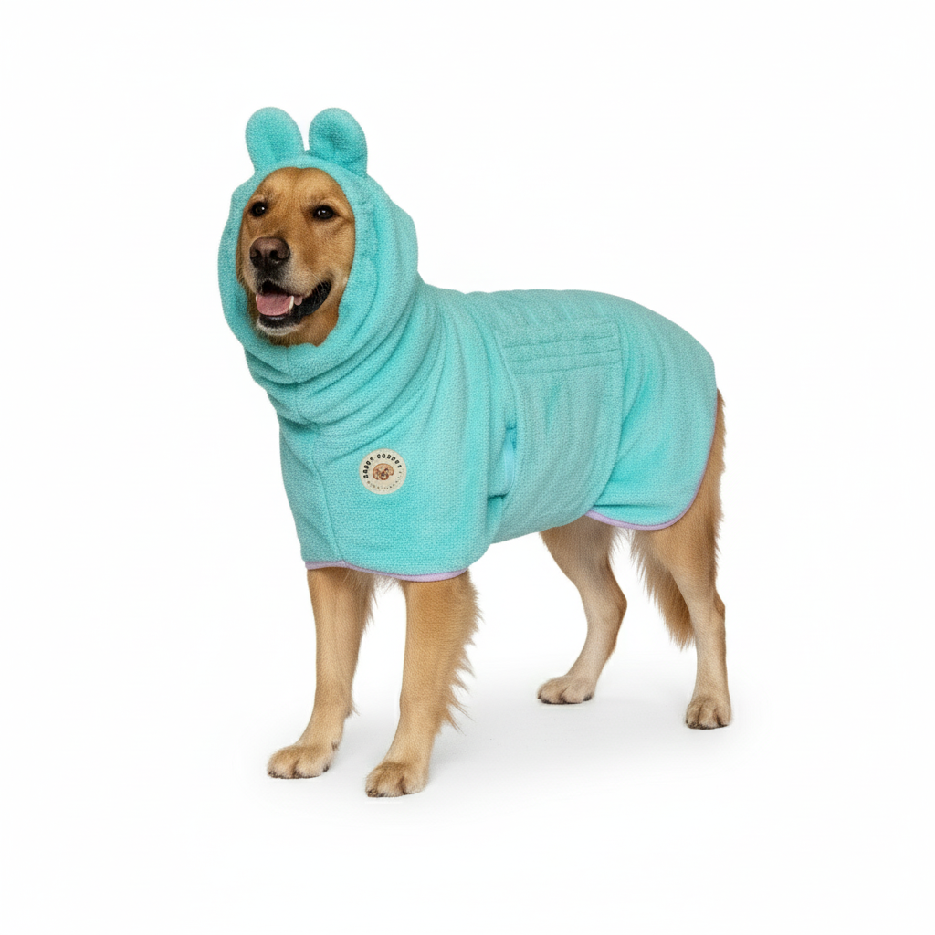Premium Dog Bathrobe - Mint